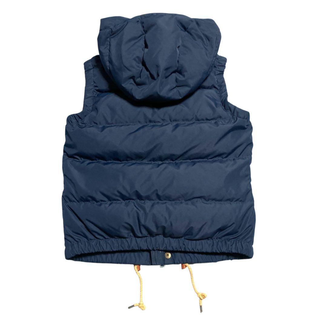 美品★ポロラルフローレン ダウンベスト ホースロゴ 刺繍 レザー フード