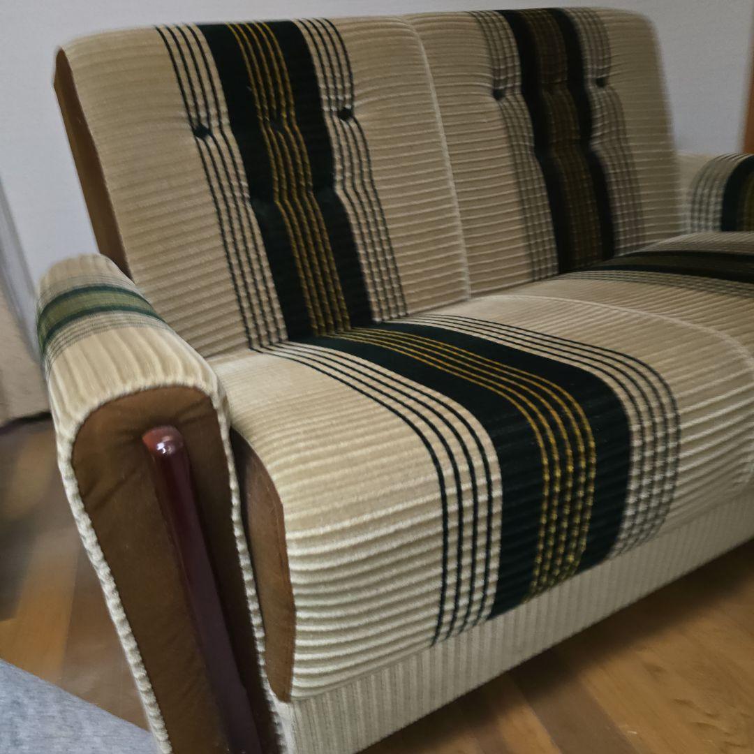 ☆ストライプ模様☆2人掛けソファ