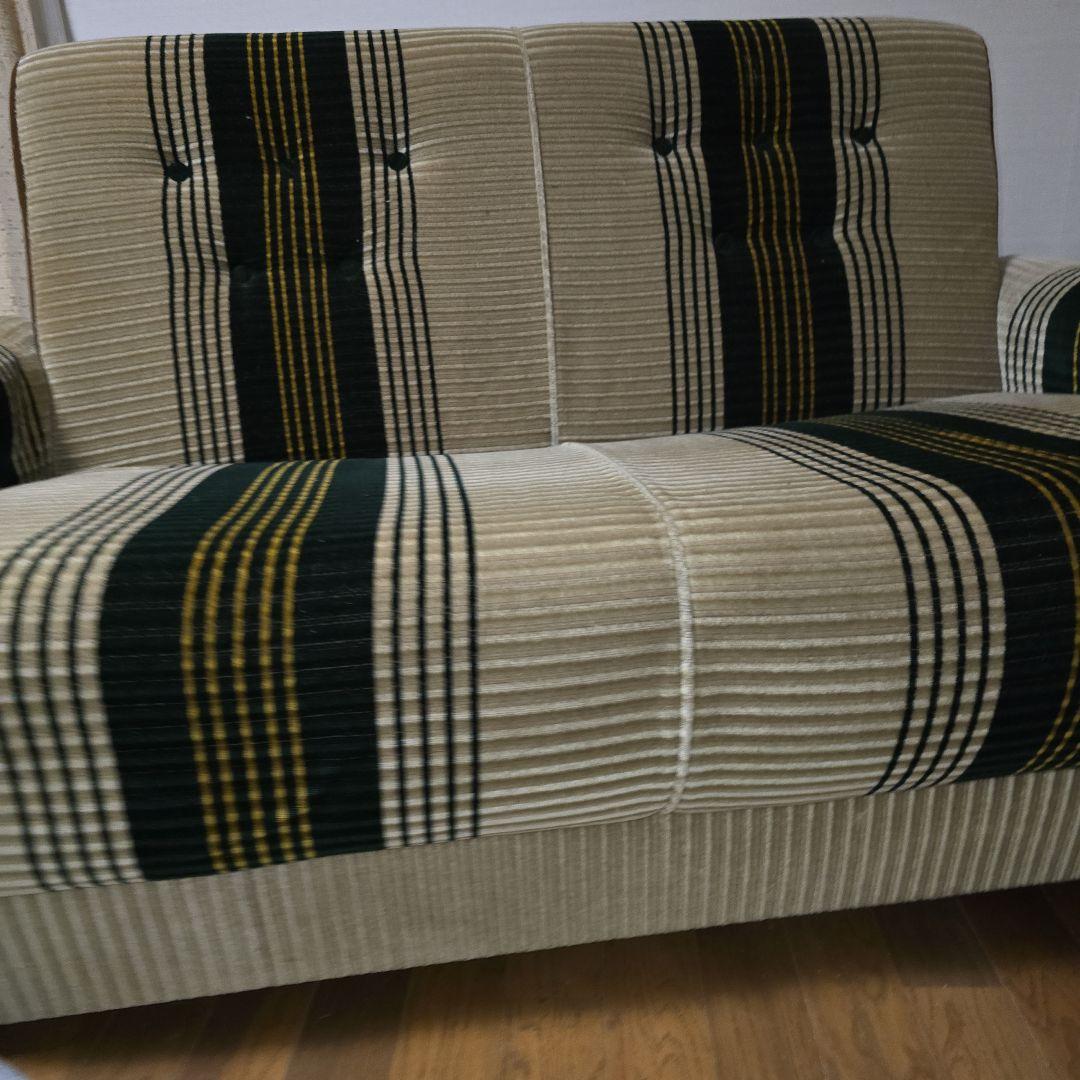 ☆ストライプ模様☆2人掛けソファ