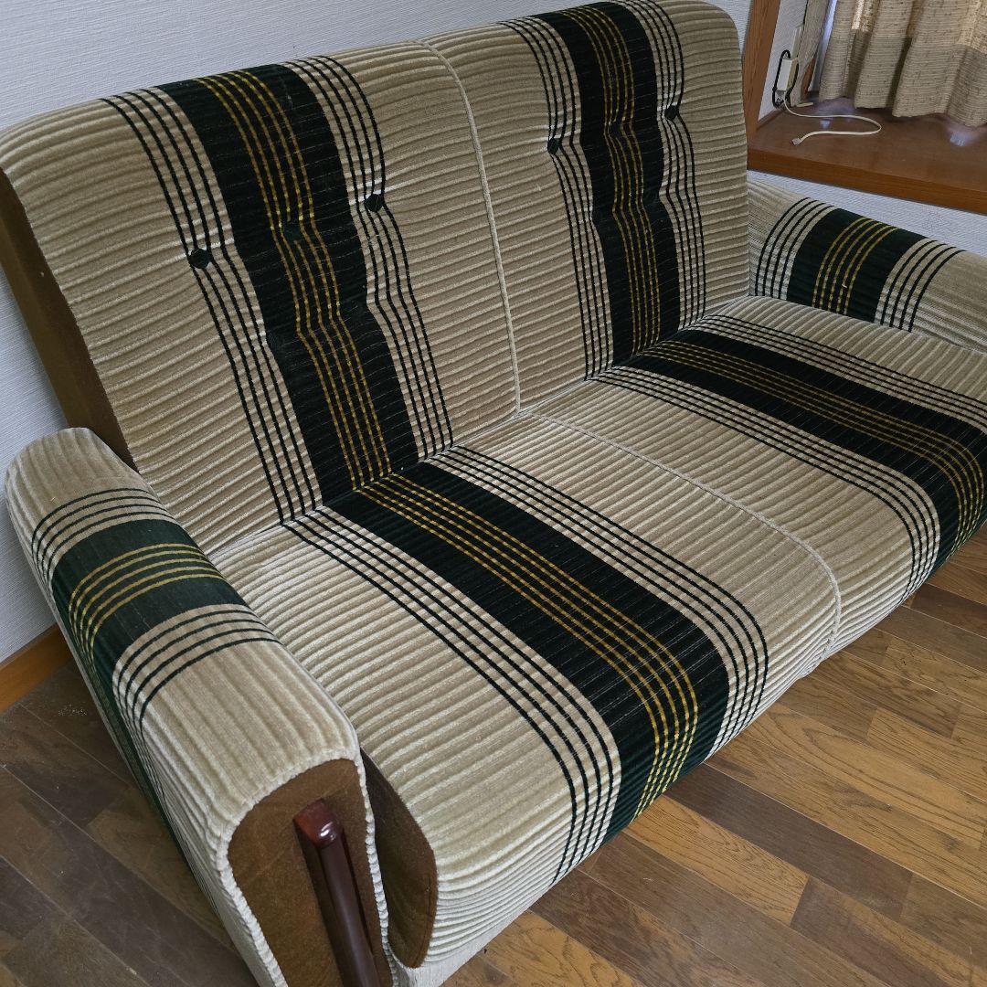 ☆ストライプ模様☆2人掛けソファ