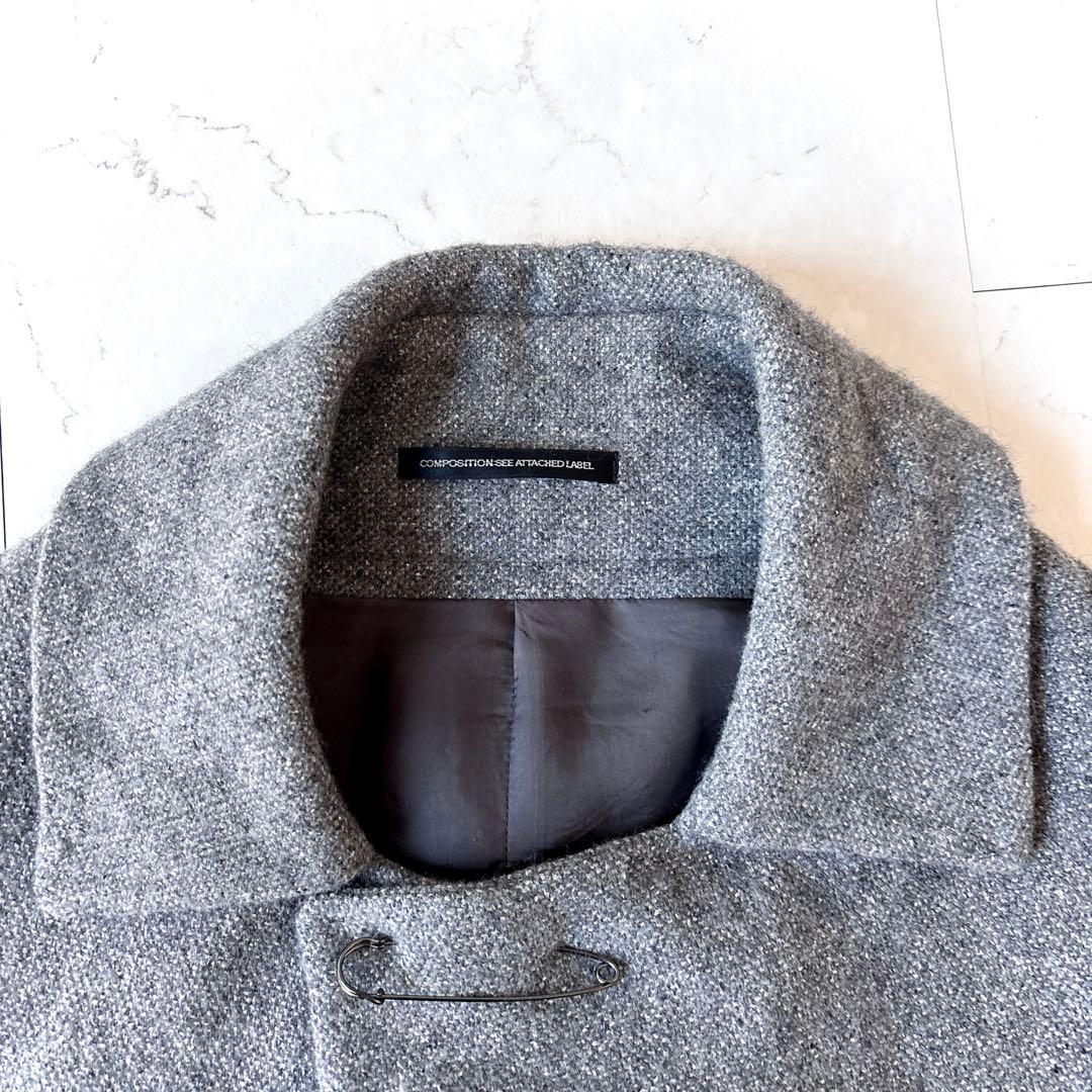 良品 ワイズ 日本製 ウール シルク 短丈 ショート ジャケット 羽織り グレー