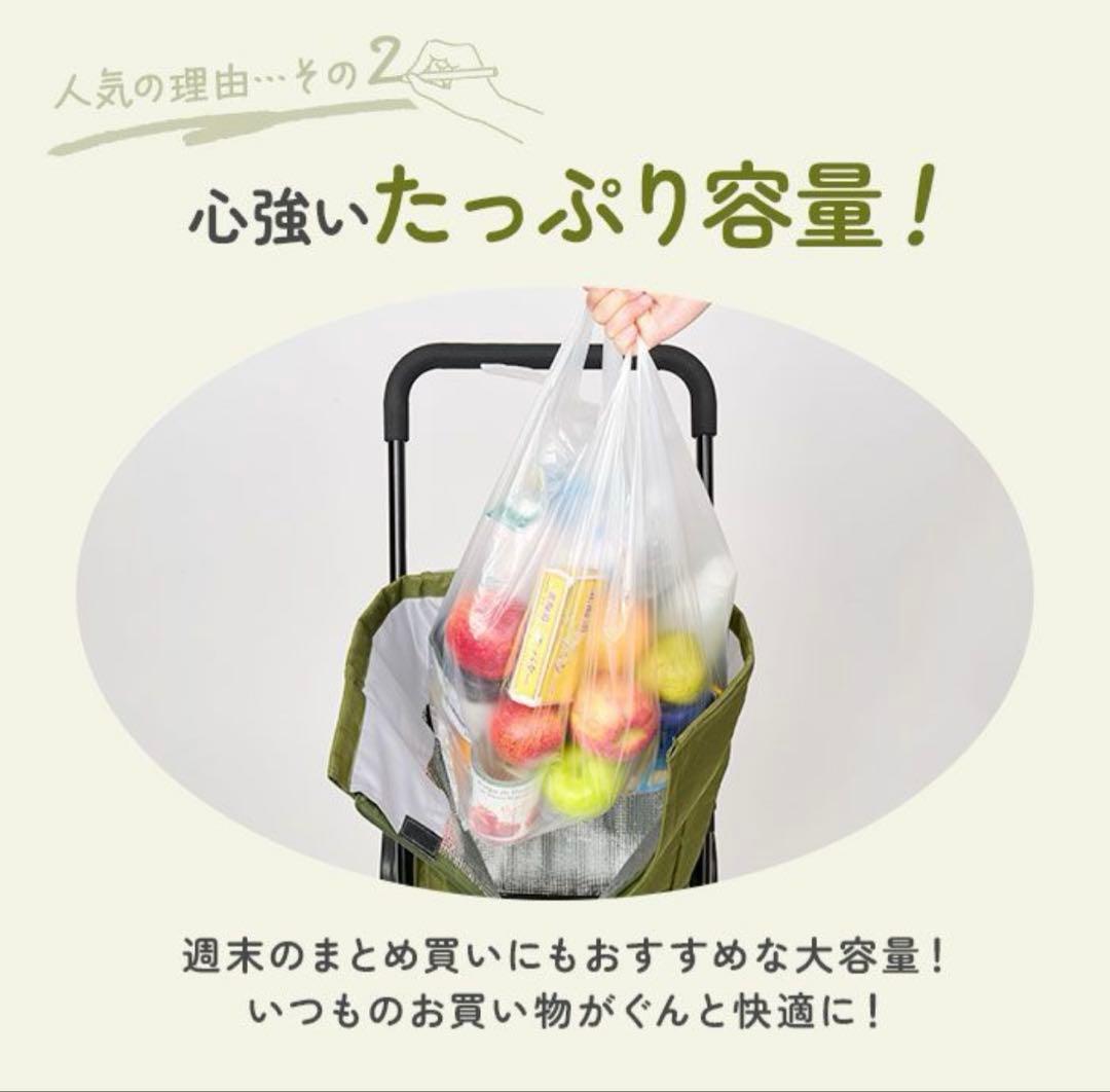 【新品未開封】オープンフロント前押し4輪カート　ネイビー