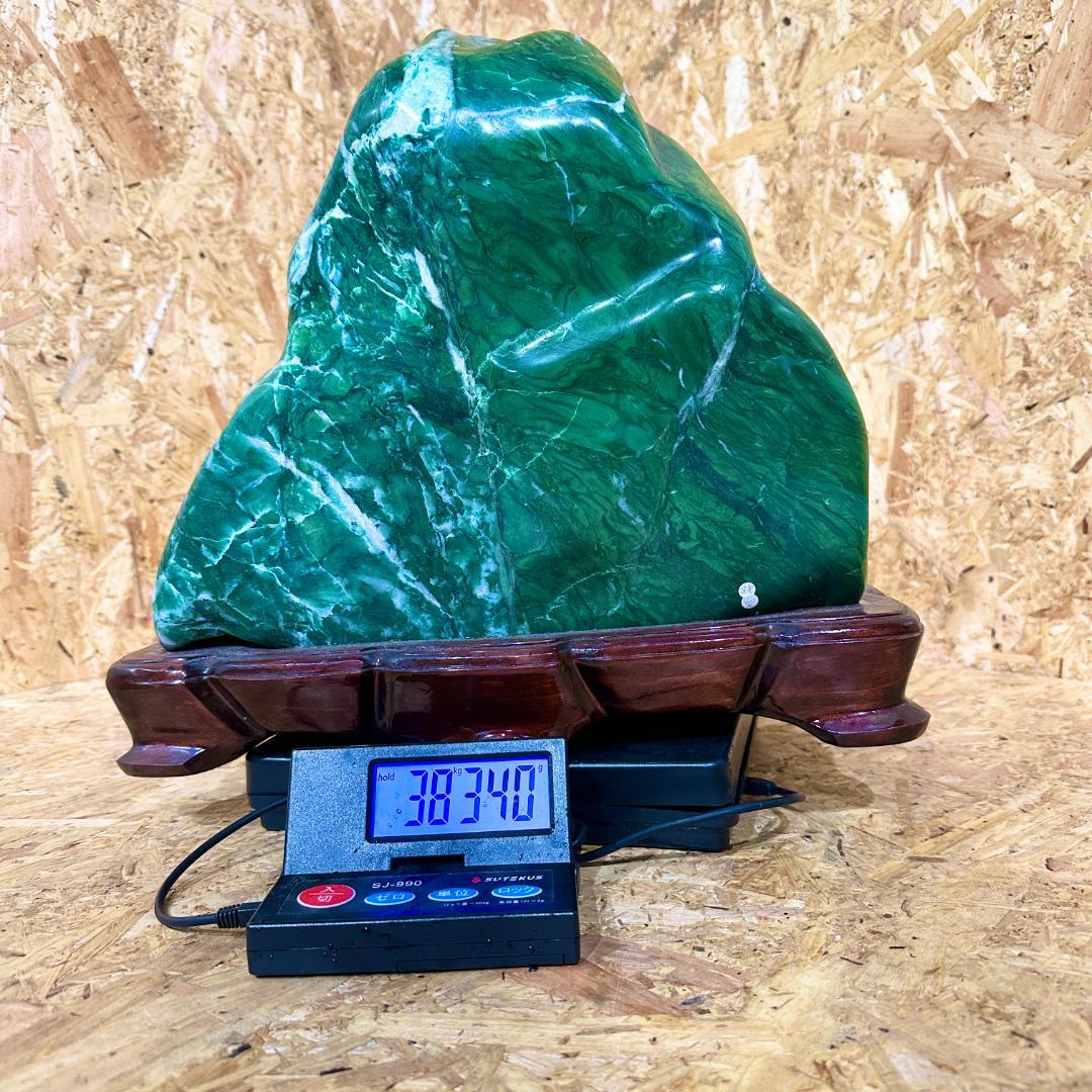 38.3㎏　ナミビア翡翠　鑑賞石　天然石　置物　パワーストーン