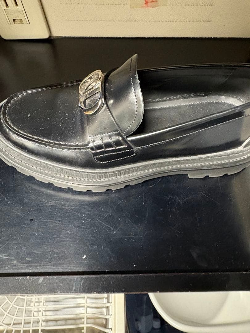 Dior ブラック ローファー