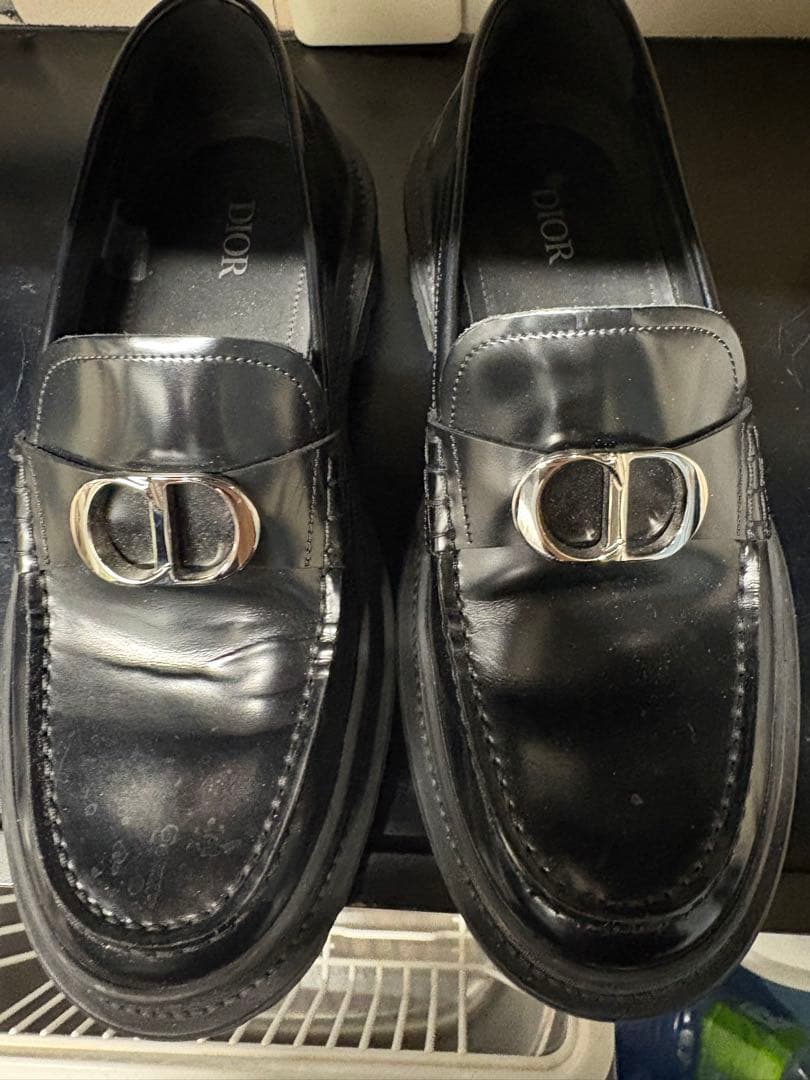 Dior ブラック ローファー