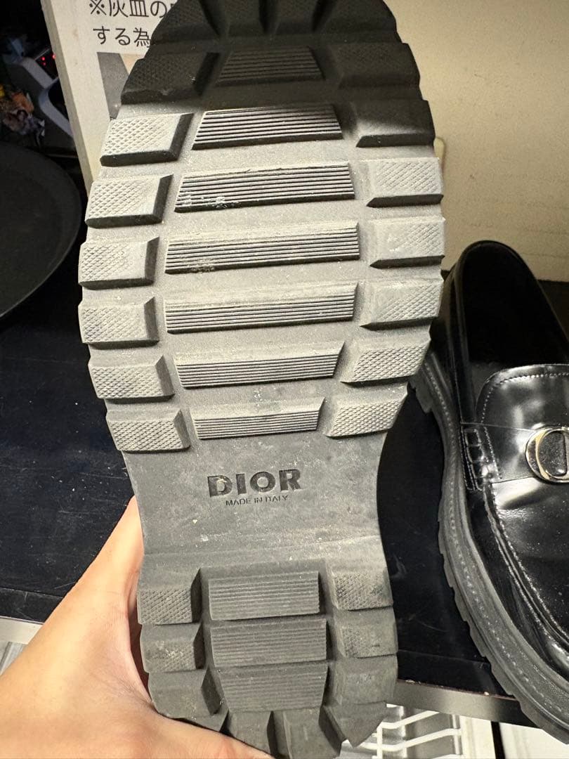 Dior ブラック ローファー