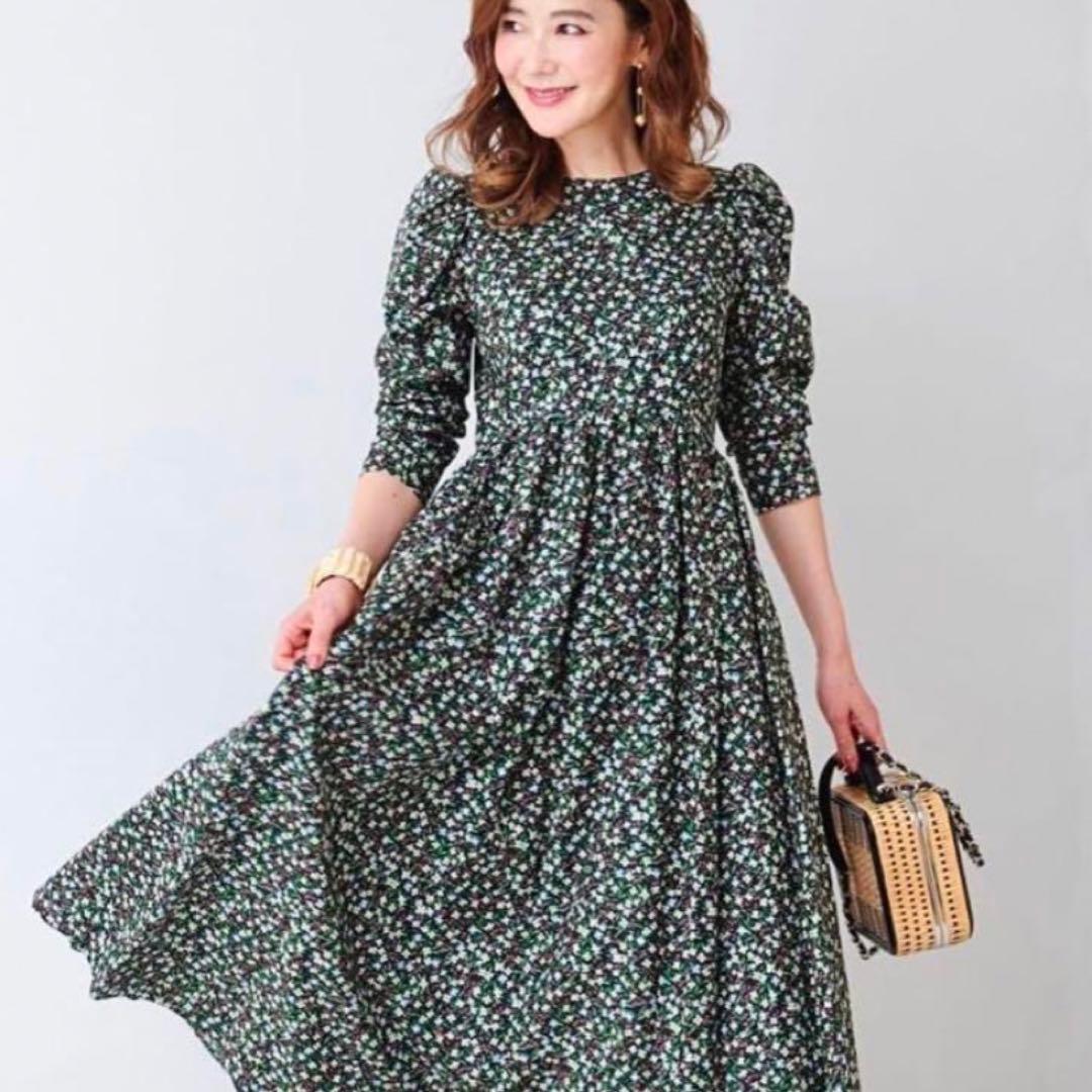 三連休セール♡OBLI パフスリーブワンピース　オブリ0サイズ