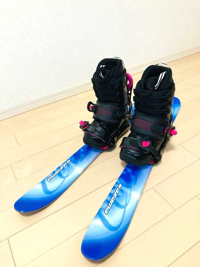 スキーボード　ショートスキー　ソフトブーツ対応スノーボードビンディング　24.5