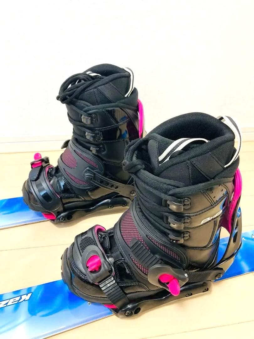 スキーボード　ショートスキー　ソフトブーツ対応スノーボードビンディング　24.5