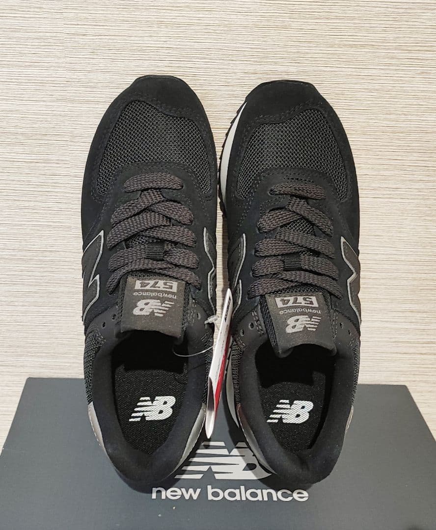 ニューバランス 574+ 厚底 スニーカー Bワイズ 24.5cm