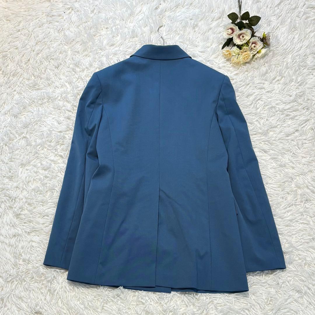 Theory luxe セオリーリュクス　ダブルブレストジャケット　ゆったり　青