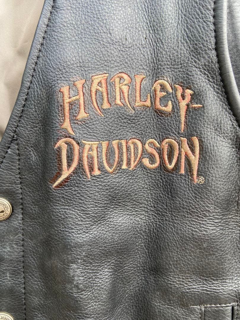 Harley-Davidson 本革 レザーベスト Sサイズ