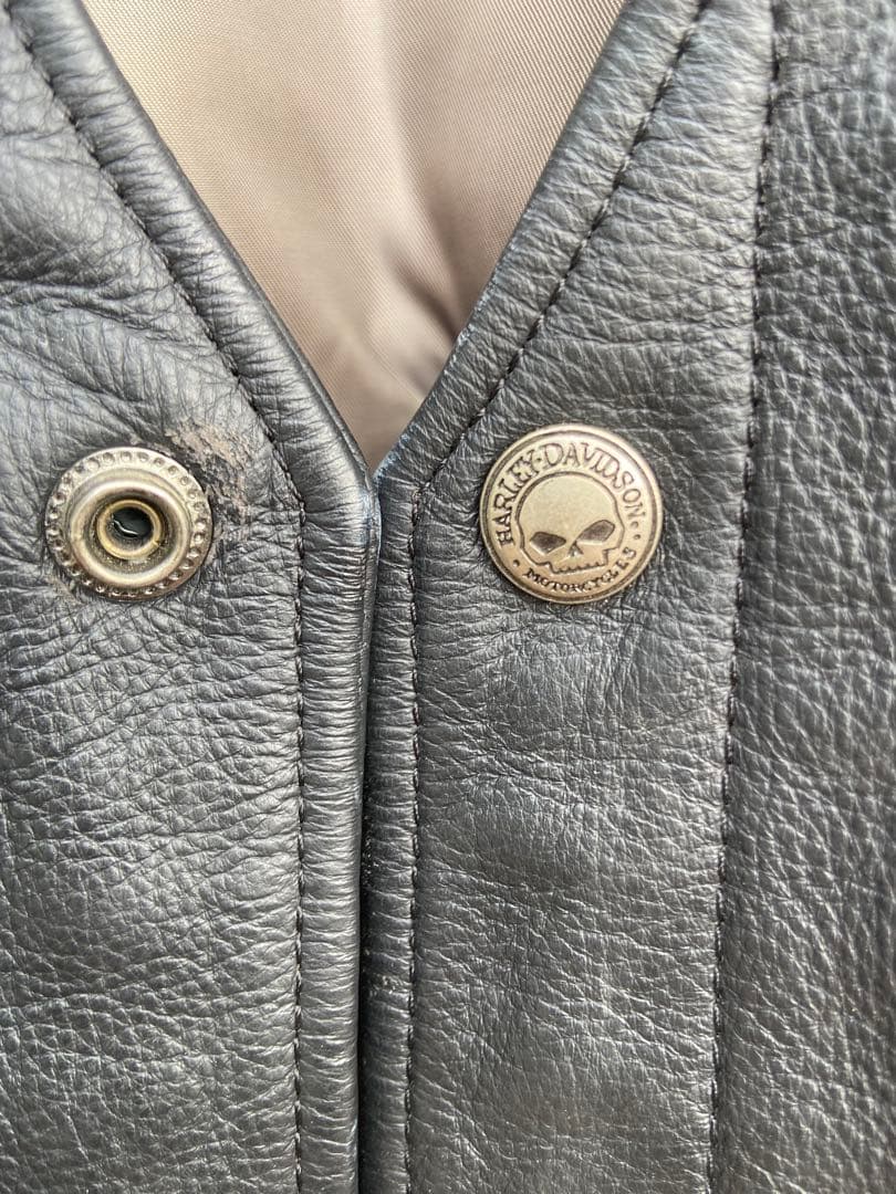 Harley-Davidson 本革 レザーベスト Sサイズ