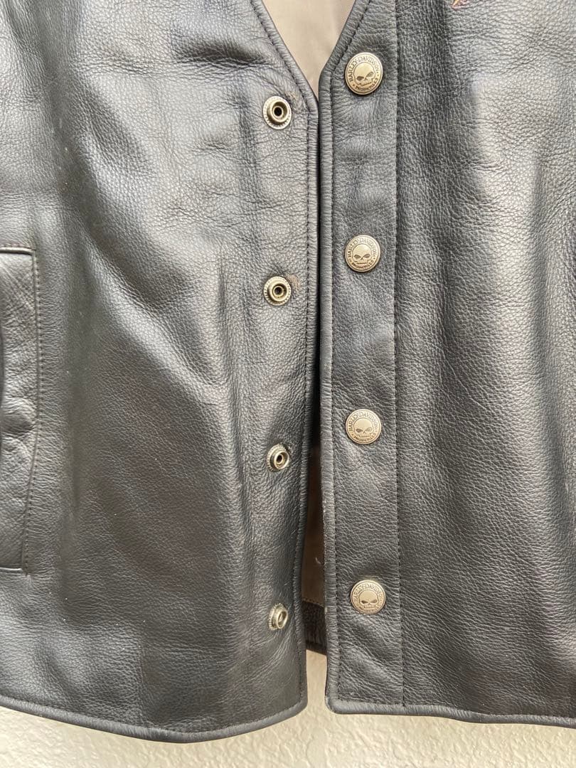 Harley-Davidson 本革 レザーベスト Sサイズ