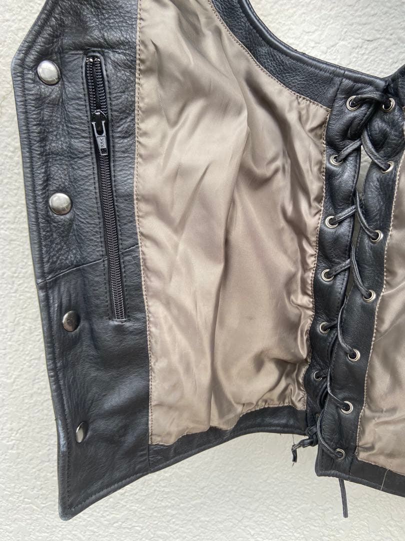 Harley-Davidson 本革 レザーベスト Sサイズ