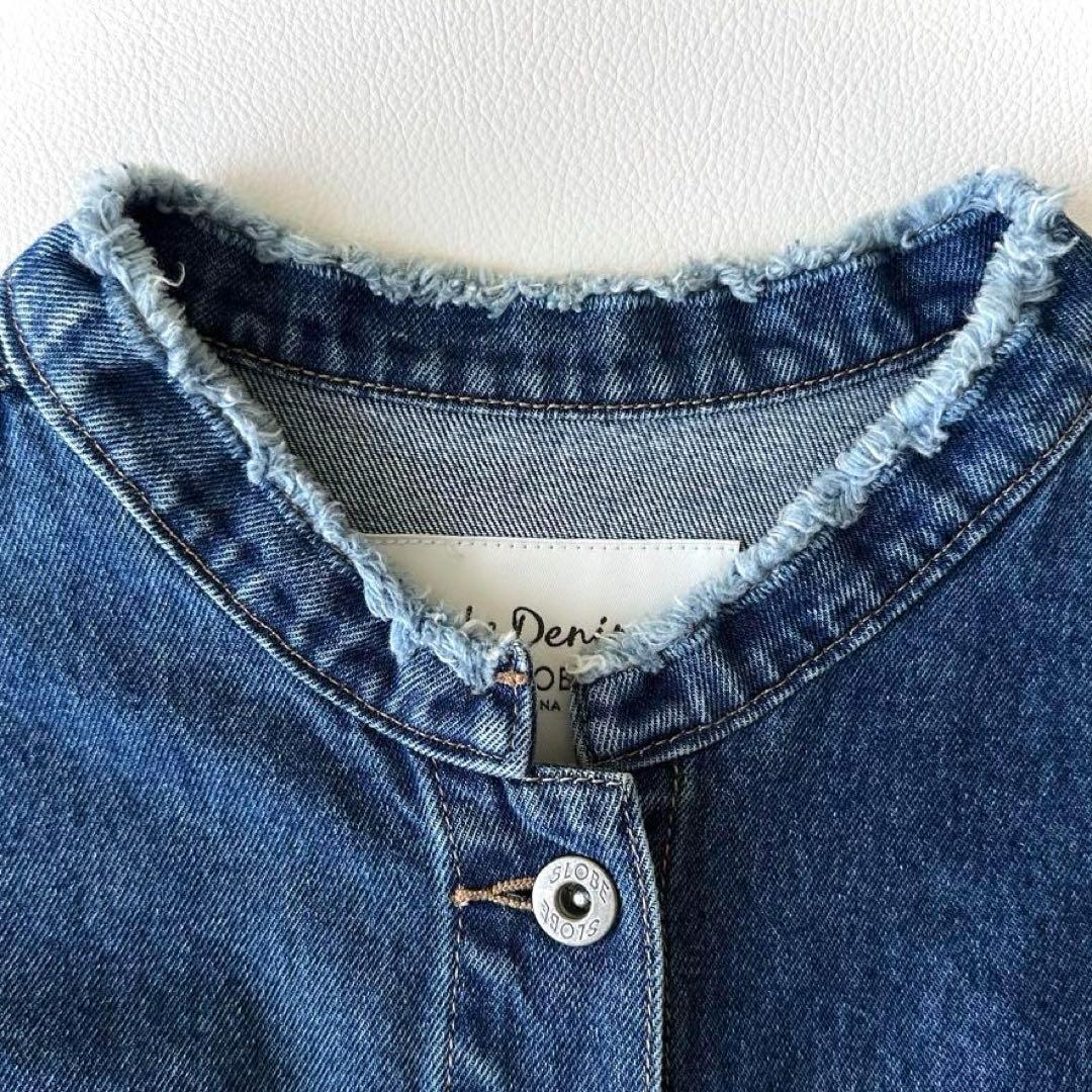 極美品 スローブイエナ ノーカラーGジャン 秋物 デニムジャケット 羽織り