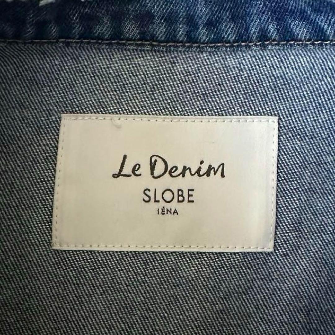 極美品 スローブイエナ ノーカラーGジャン 秋物 デニムジャケット 羽織り