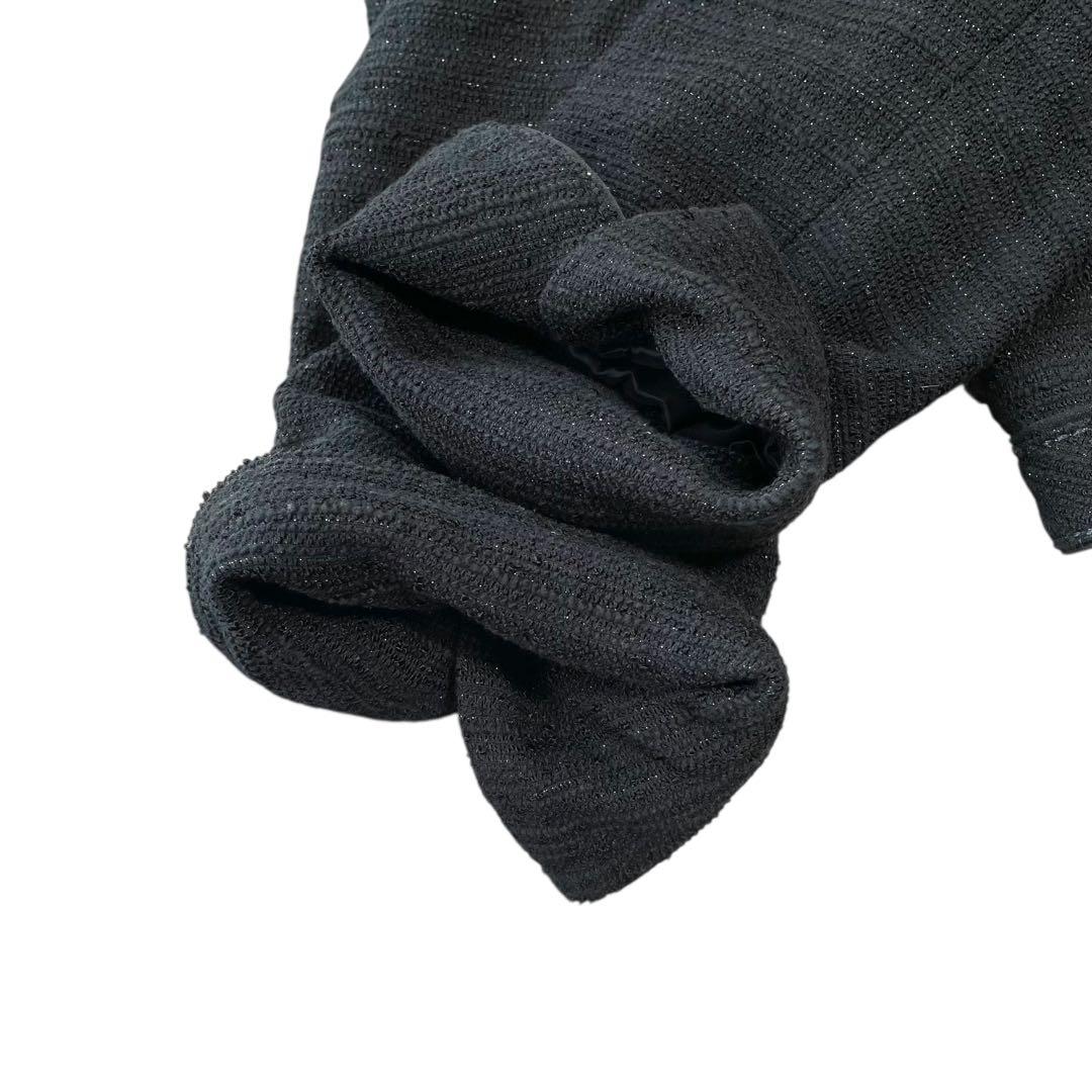 ✨未使用級✨大きいサイズ　23区 ツイードノーカラージャケット ネイビー 44