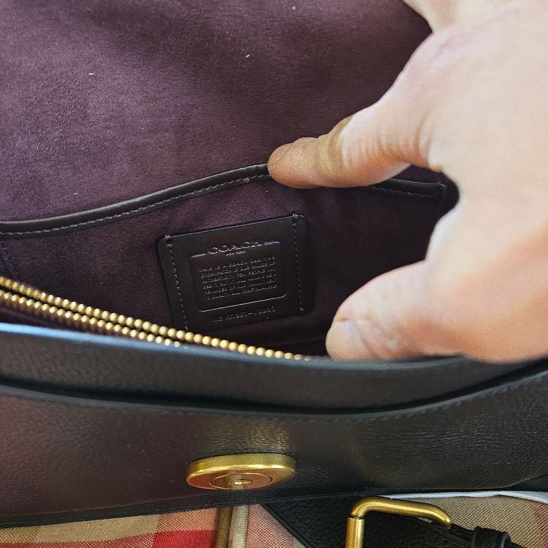 コーチタビーショルダー黒