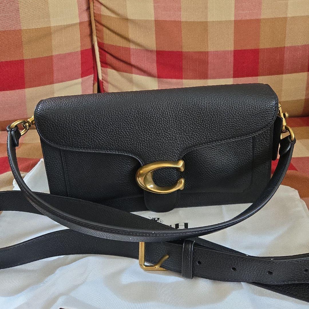 コーチタビーショルダー黒