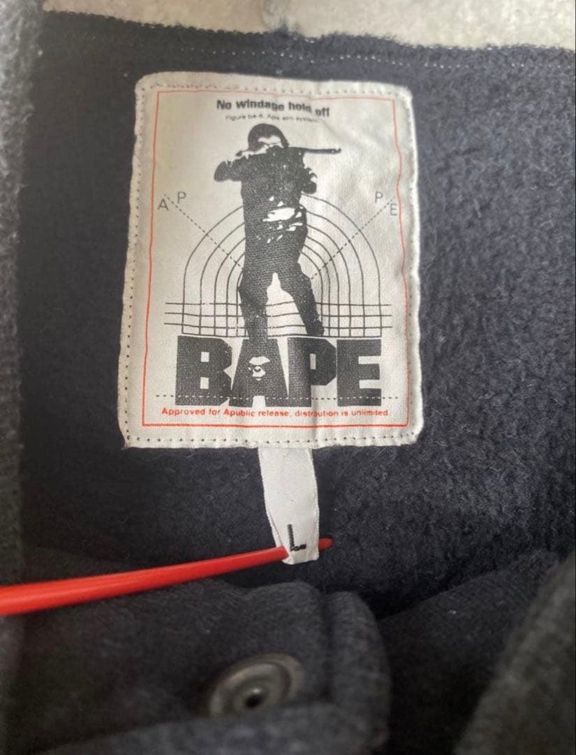 90's A BATHING APE スウェットスタジャン　ソルジャー　タグ