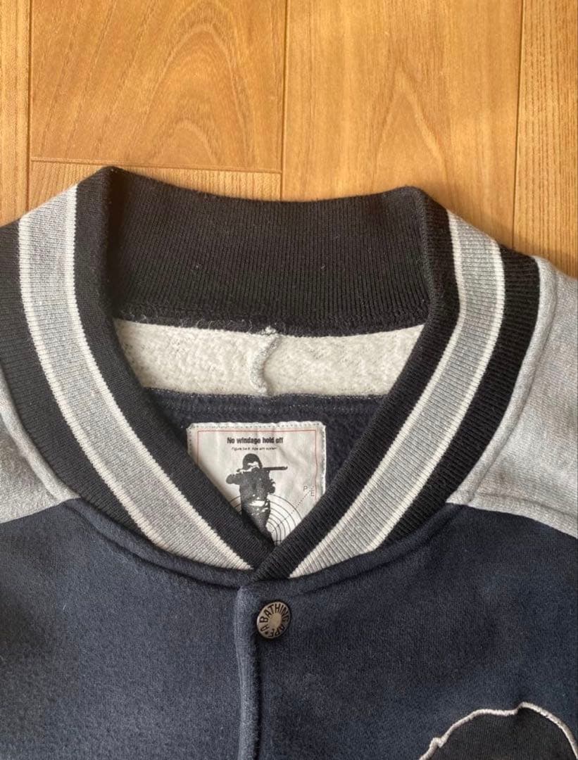 90's A BATHING APE スウェットスタジャン　ソルジャー　タグ