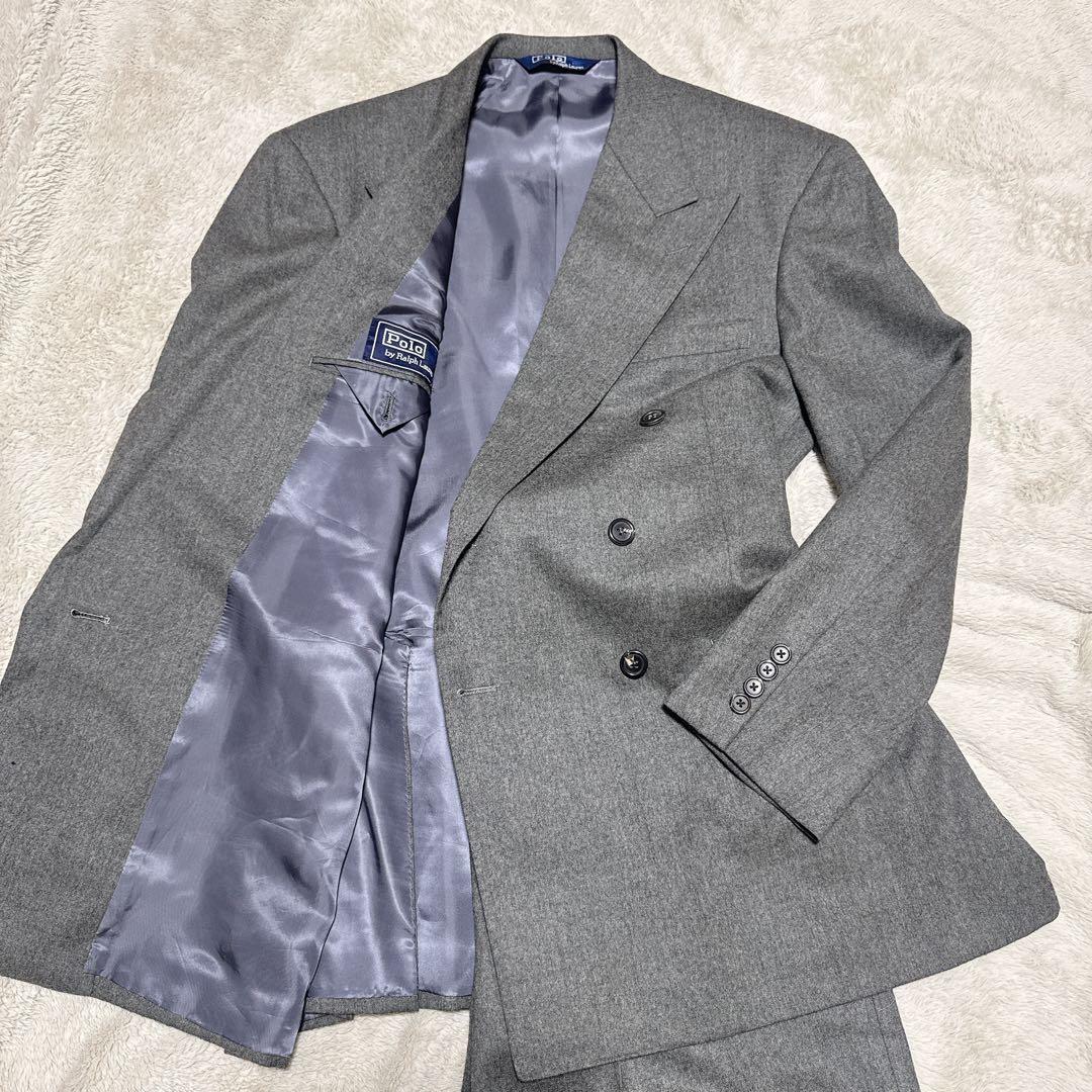 Polo Ralph Lauren ダブルスーツ グレー AB6 XL相当