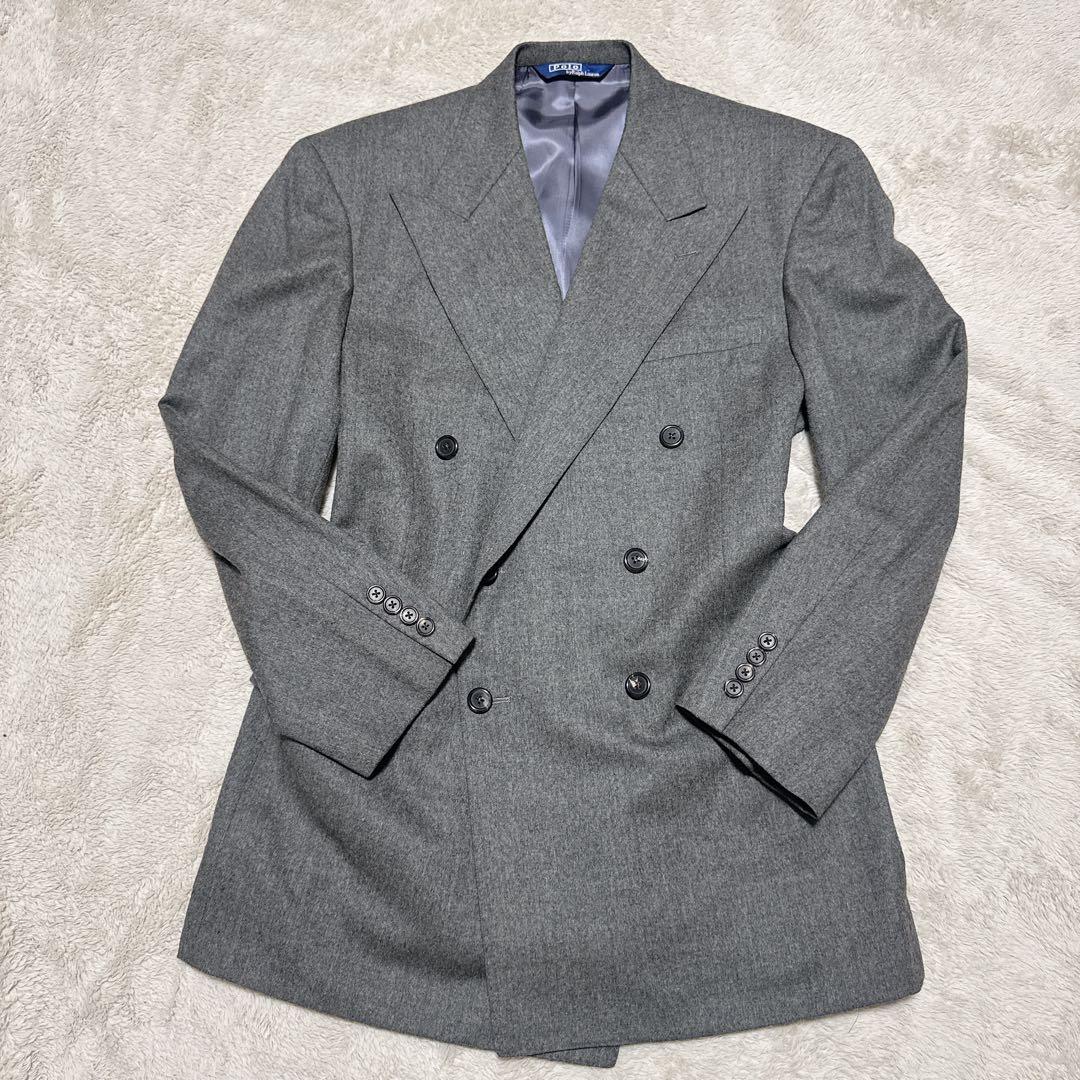 Polo Ralph Lauren ダブルスーツ グレー AB6 XL相当