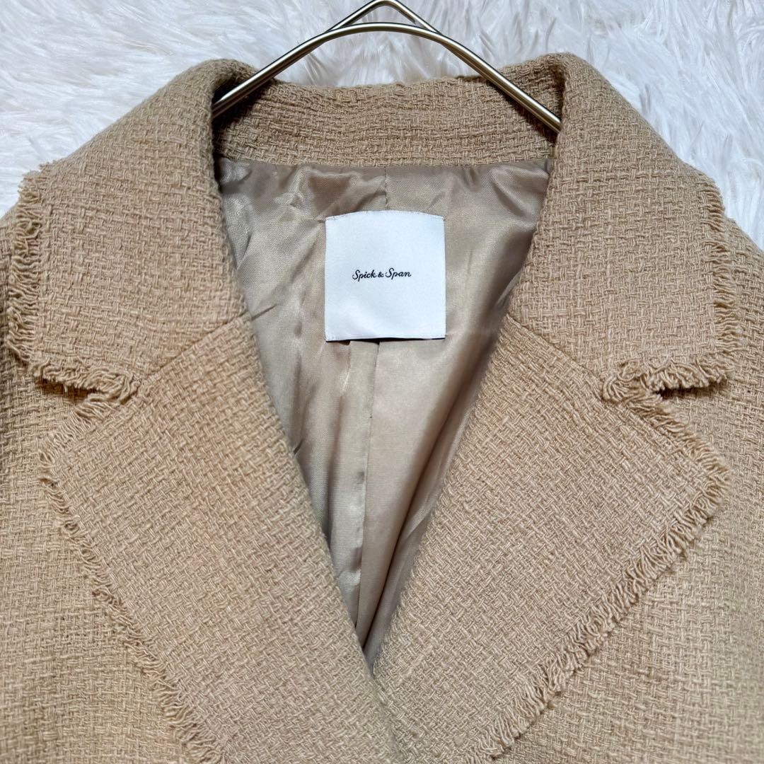 HM＆AY様未使用級 スピックアンドスパン パールボタン ファンシーツイードダブ