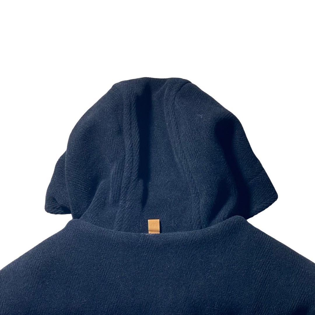 ビームスライツ　ダッフルコート　カットパイル へリンボーン ロング　ネイビー　L