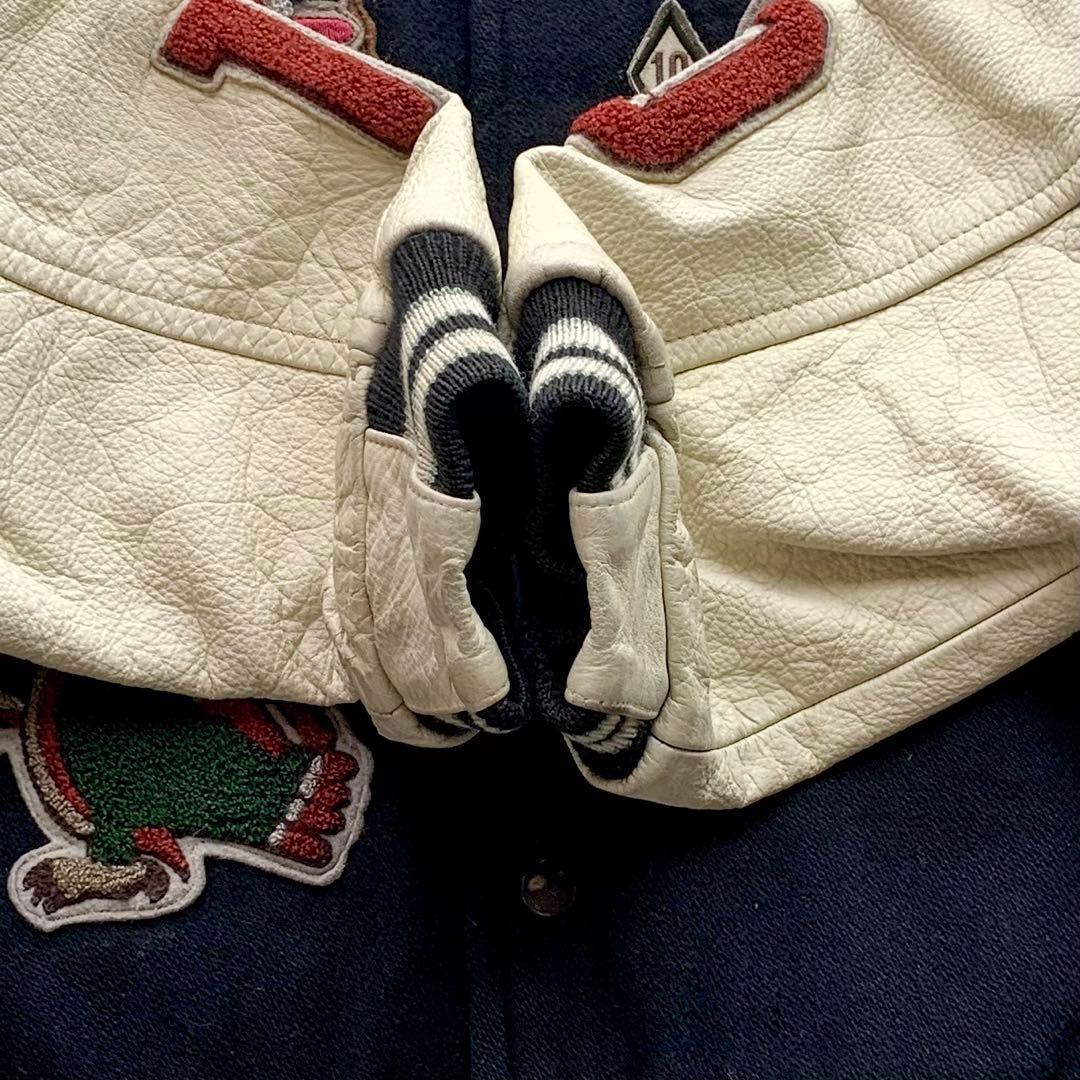 【希少】イクシーズ スタジャン フルデコ レザー 牛革 ワッペン 派手 メンズ