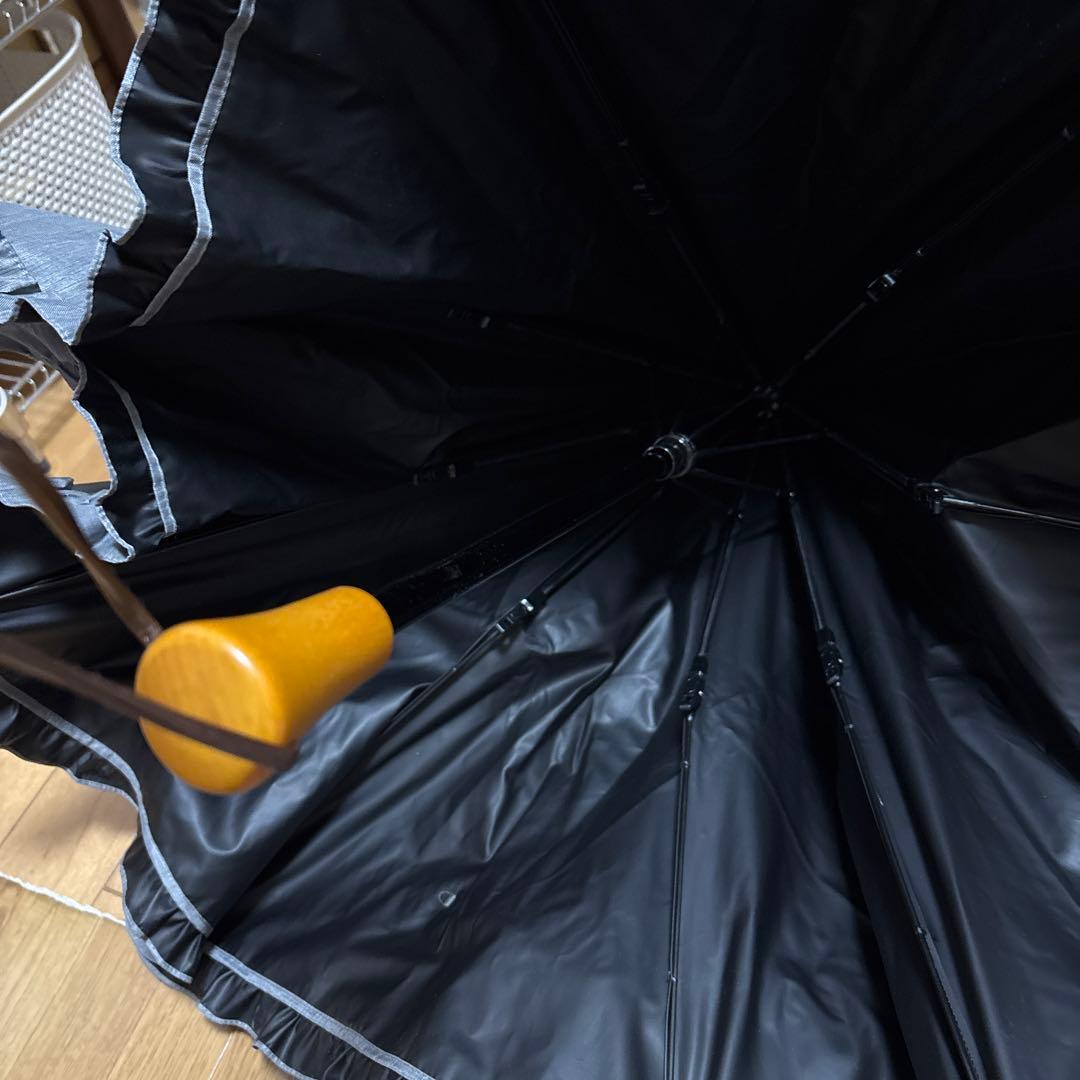 サンバリア100 フリル　フロストグレー　2つ折り日傘