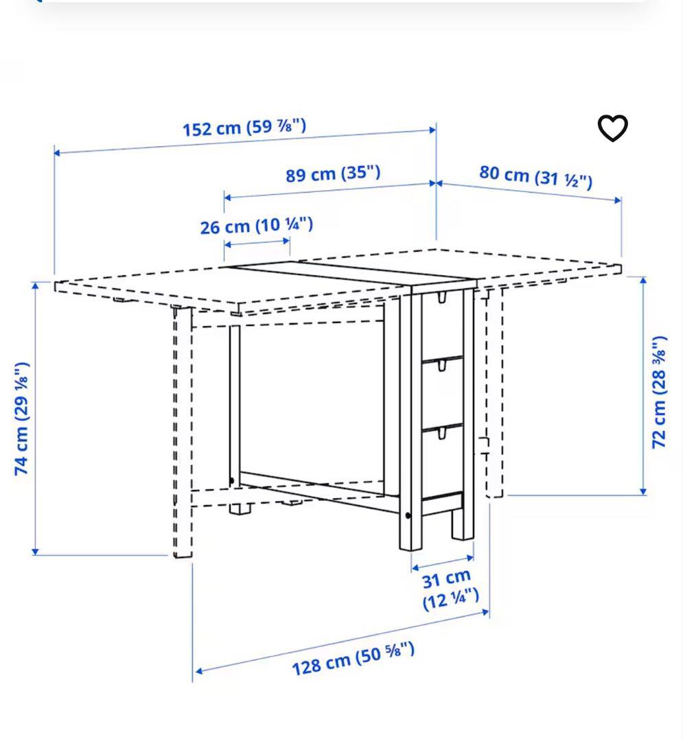 【最終値下げ】IKEA ノールデン ゲートレッグテーブル　バタフライテーブル