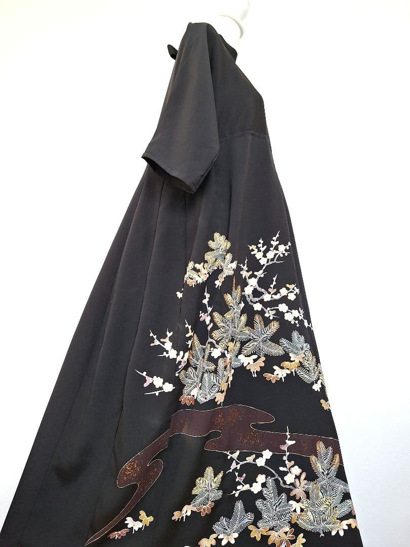 着物リメイクワンピース3675