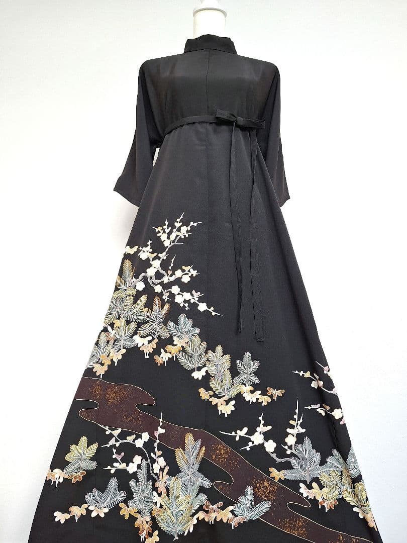 着物リメイクワンピース3675