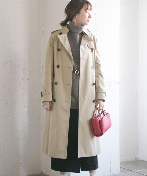 YLEVE｜定価8万 SUPIMA COTTON TRENCH COAT 紺