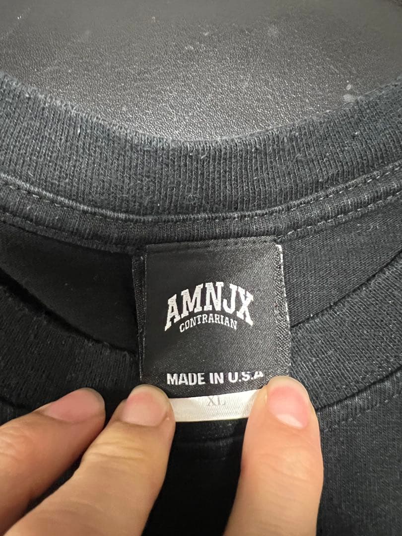 AMNJX ロンT 長袖カットソー　ブラック　平本蓮