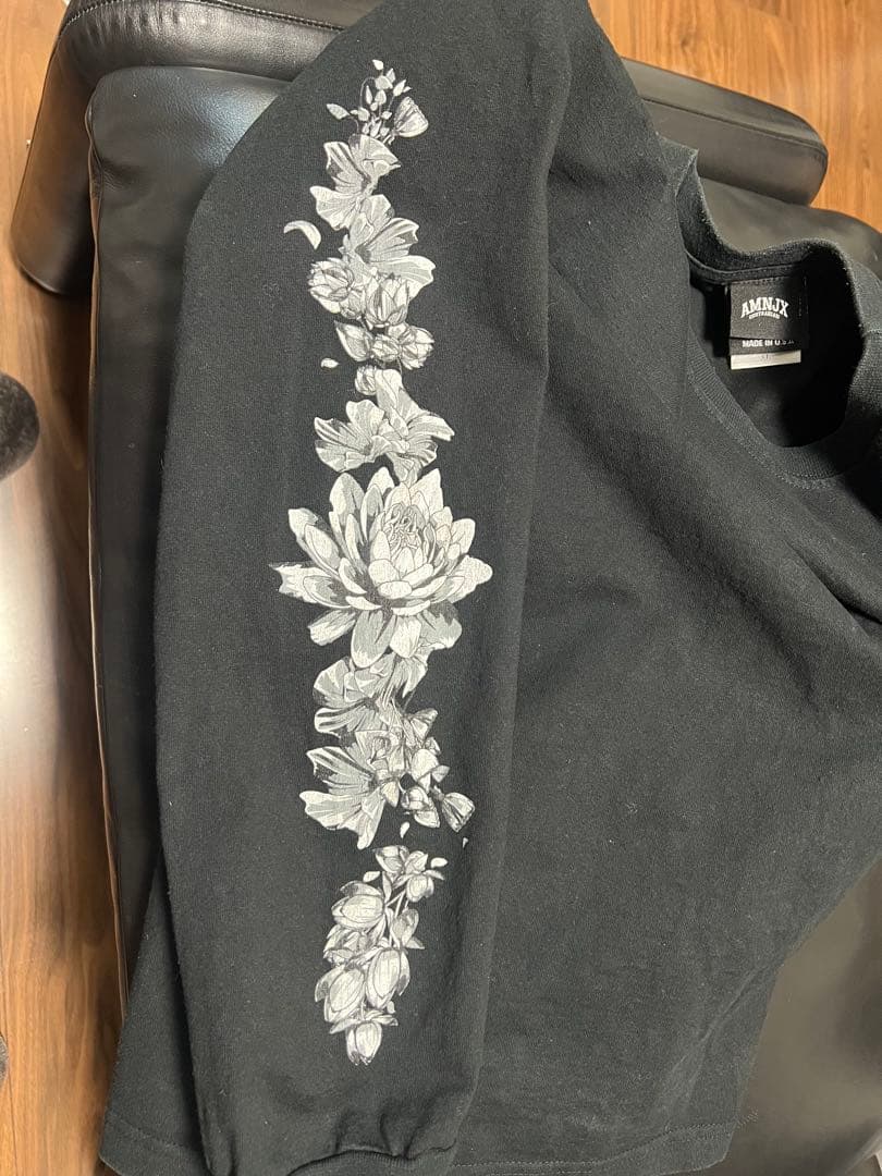 AMNJX ロンT 長袖カットソー　ブラック　平本蓮