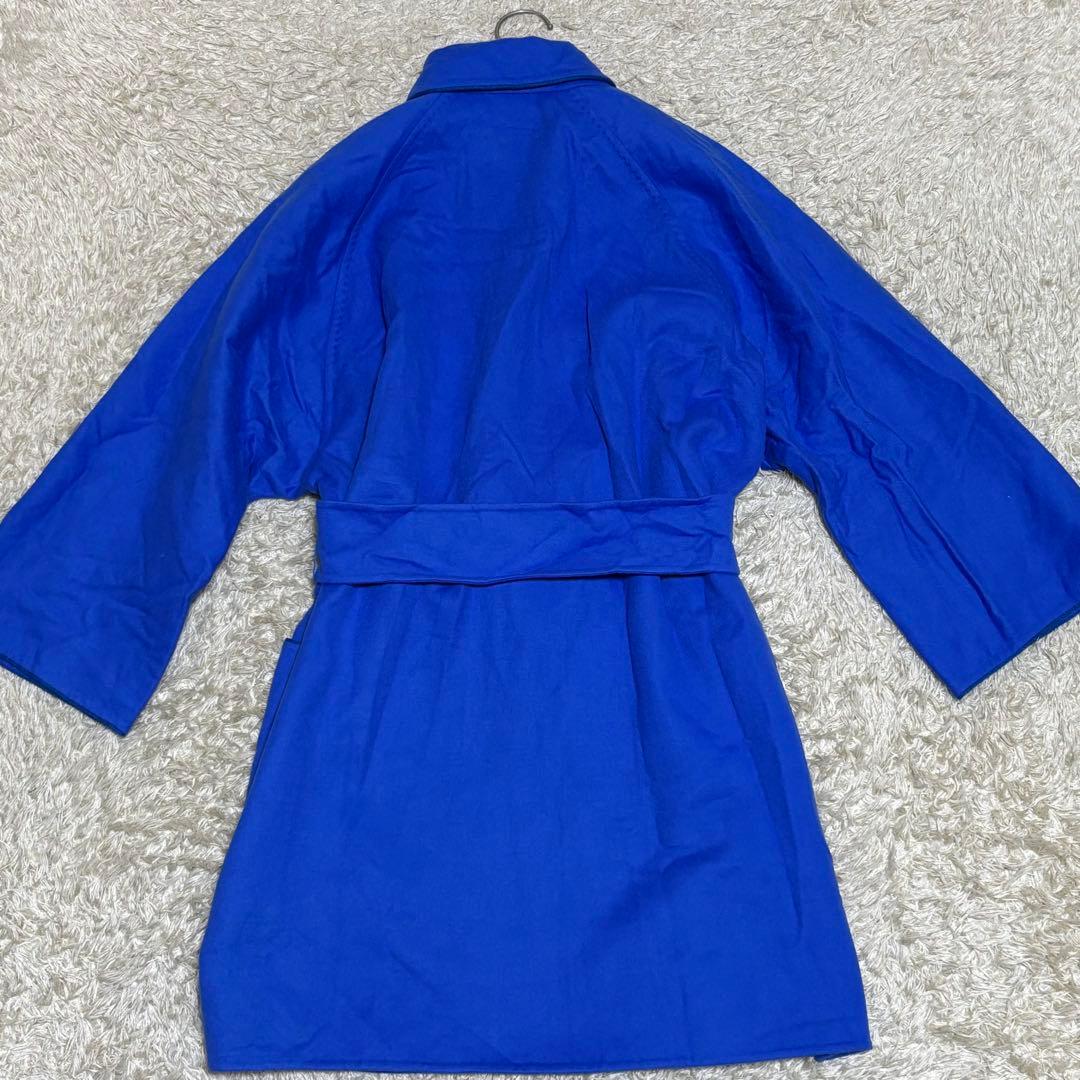 大きめ　希少カラー　美品　Max Mara 　白タグ　カシミヤ　ベルト付き　青