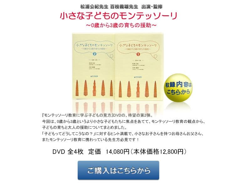 小さな子どものモンテッソーリ 中央出版 DVD4枚セット