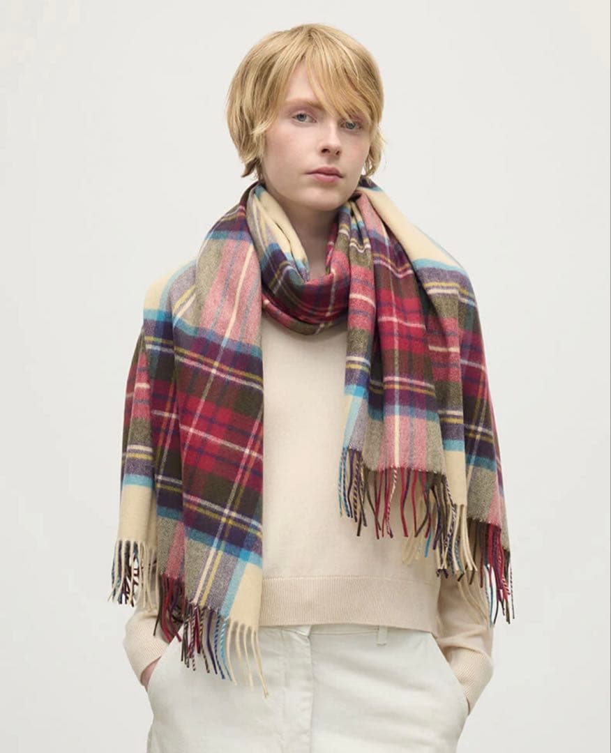 カシミヤ100% ジョンストンズ ヘシアン 大判ストール JOHNSTONS