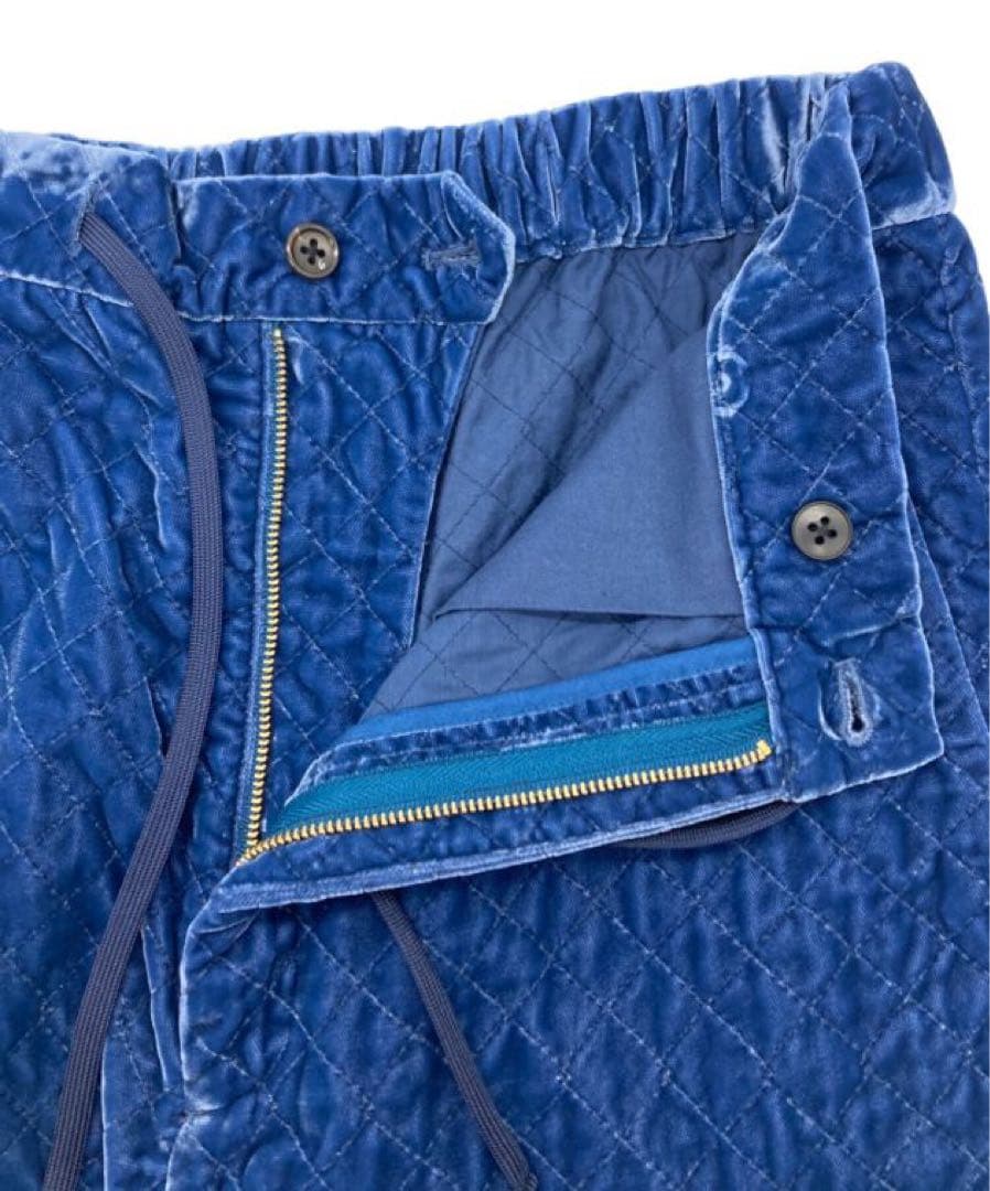 ロク6(ROKU)VELOR QUILTED PANTS/パンツ