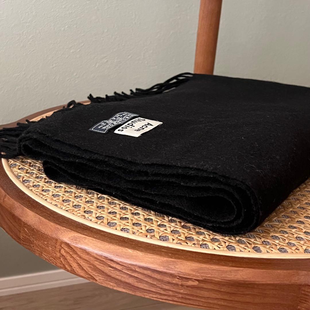 【美品】Acne Studios ブラック マフラー