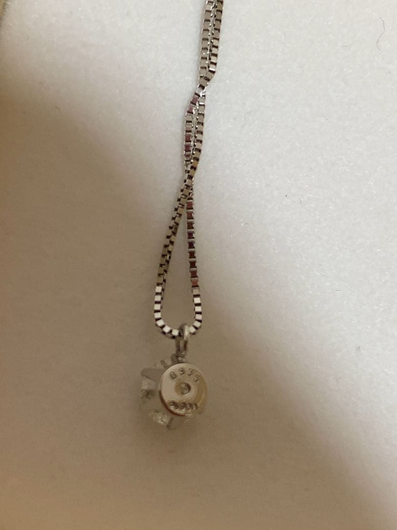 PT900/PT850 0.335ct ダイヤモンドネックレスF SI2鑑定書付