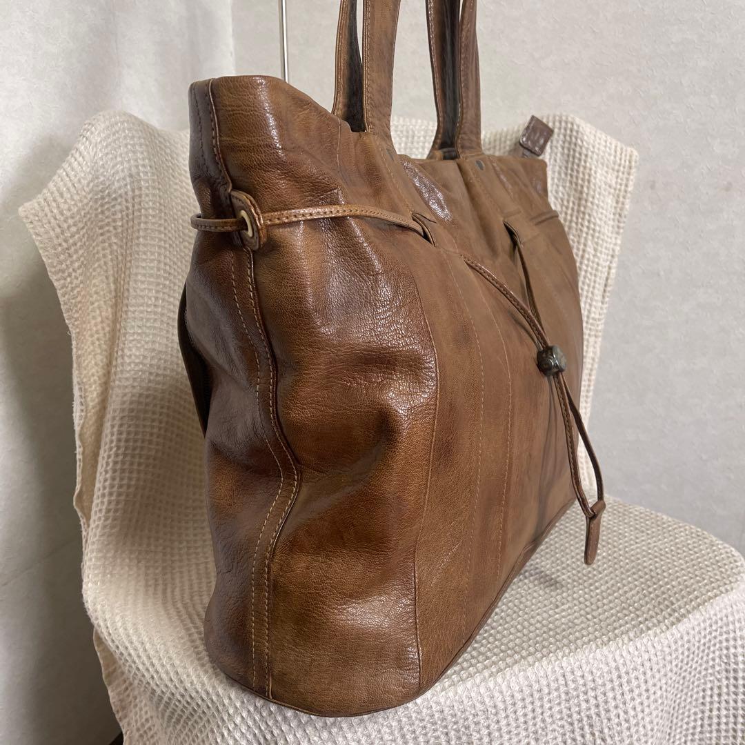 ◇ dan genten ダンゲンテン レザーショルダーバッグ ブラウン ◇