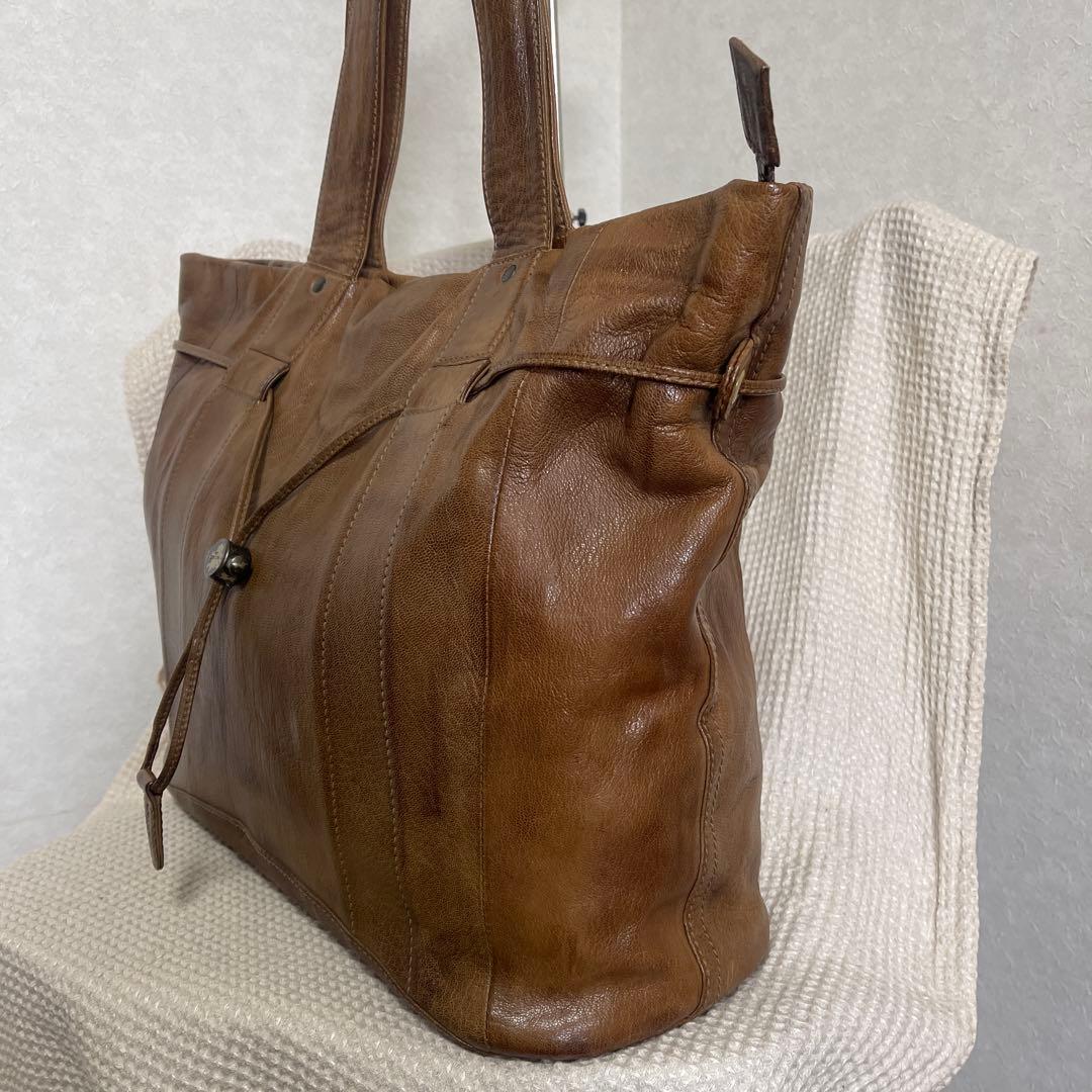 ◇ dan genten ダンゲンテン レザーショルダーバッグ ブラウン ◇