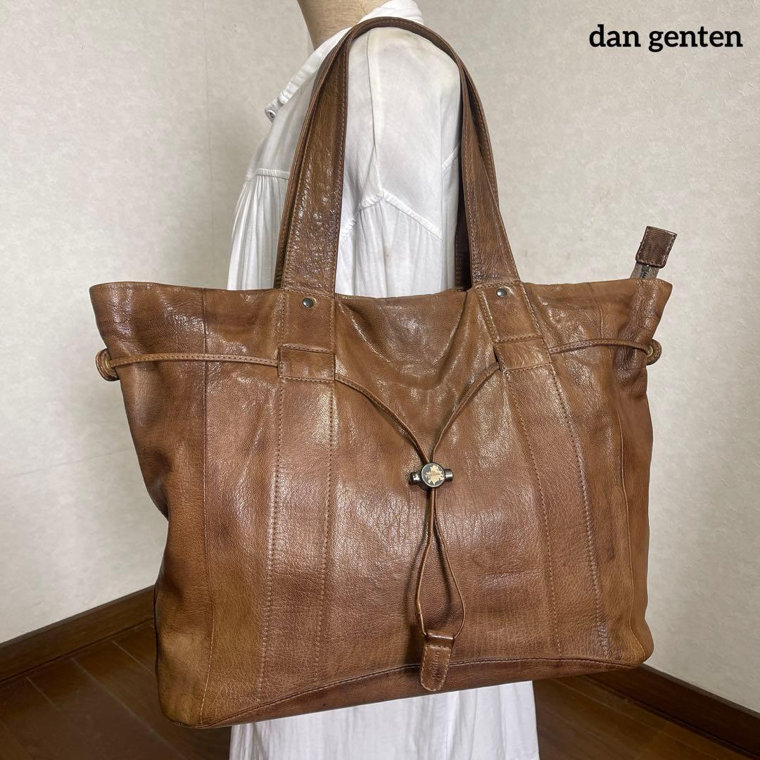 ◇ dan genten ダンゲンテン レザーショルダーバッグ ブラウン ◇