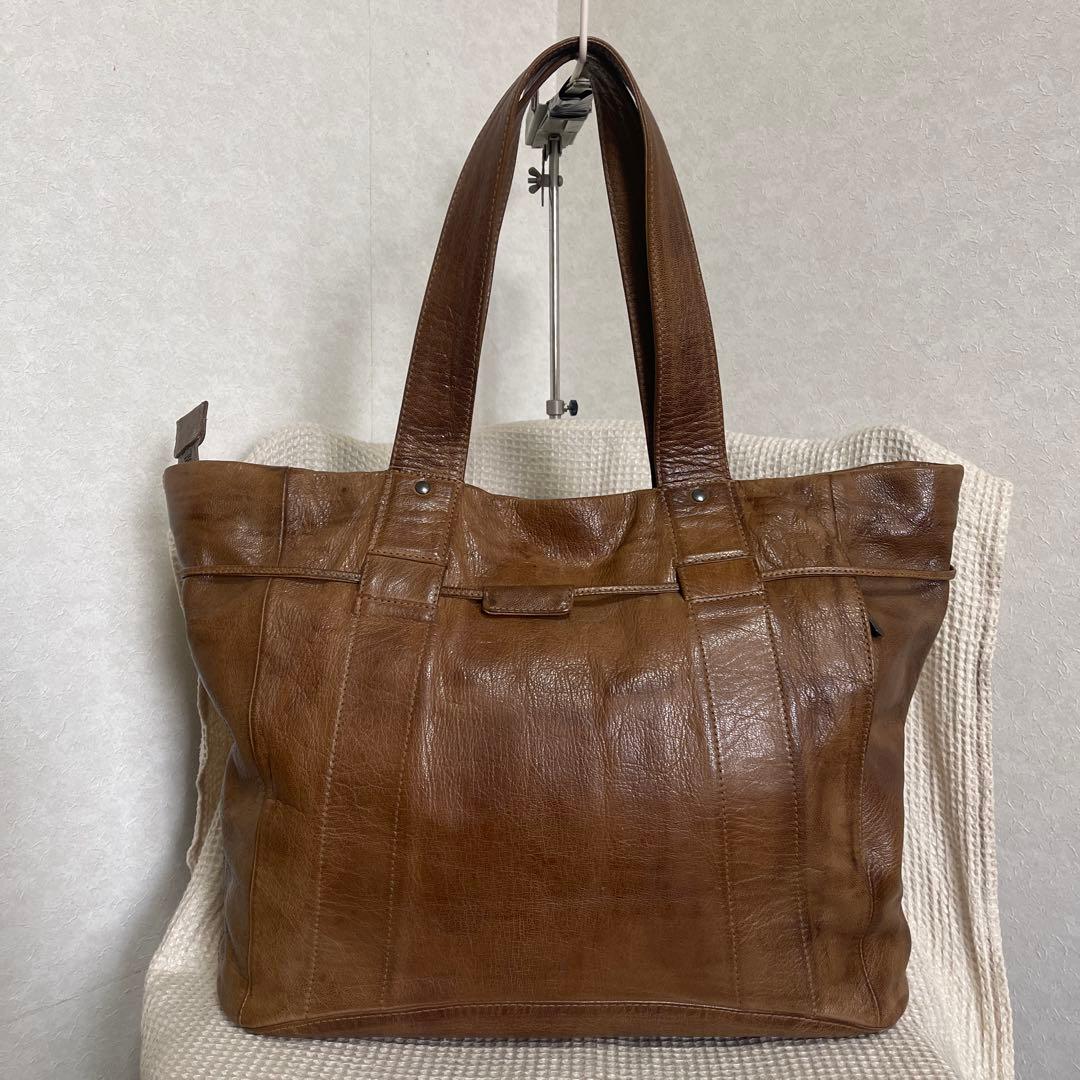 ◇ dan genten ダンゲンテン レザーショルダーバッグ ブラウン ◇