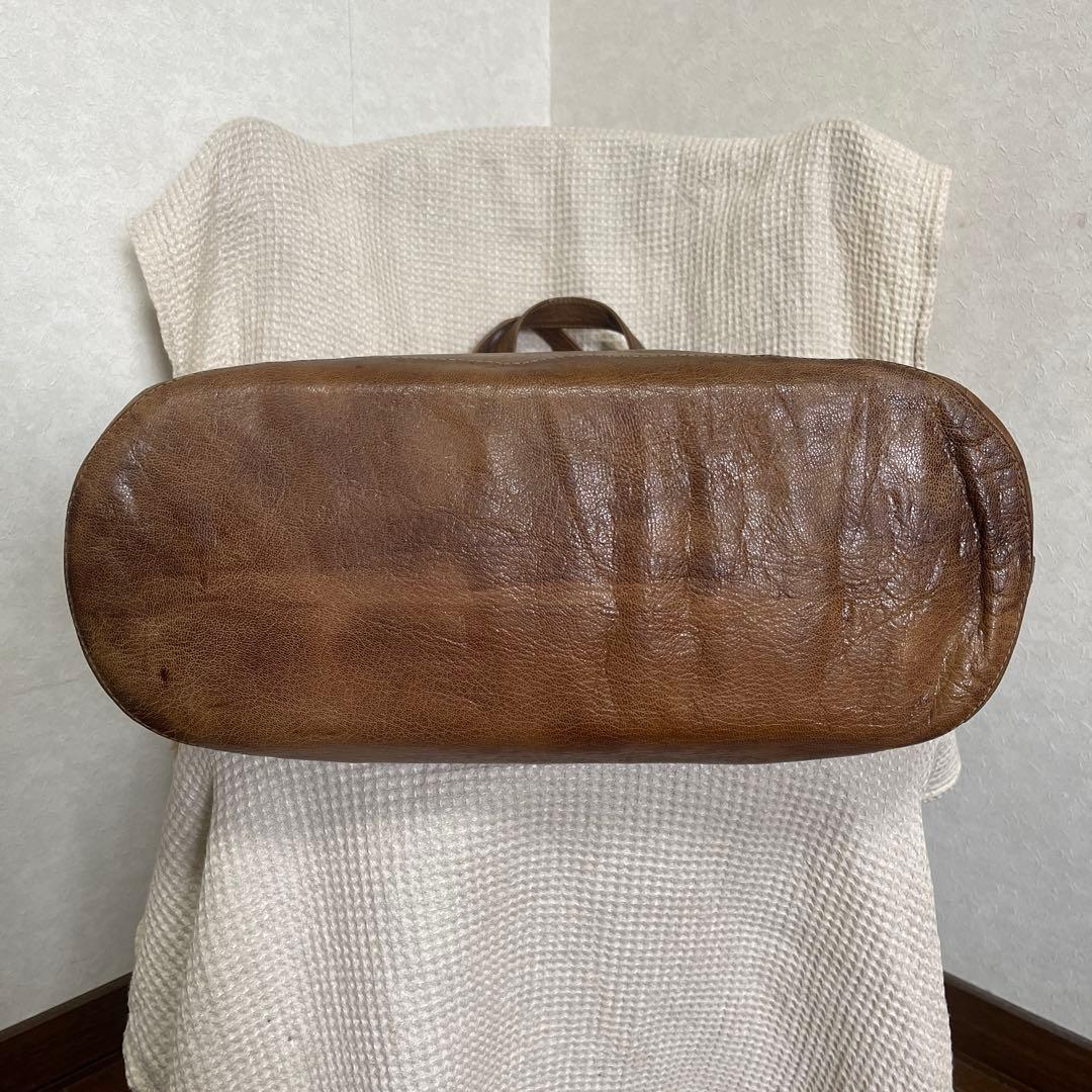 ◇ dan genten ダンゲンテン レザーショルダーバッグ ブラウン ◇