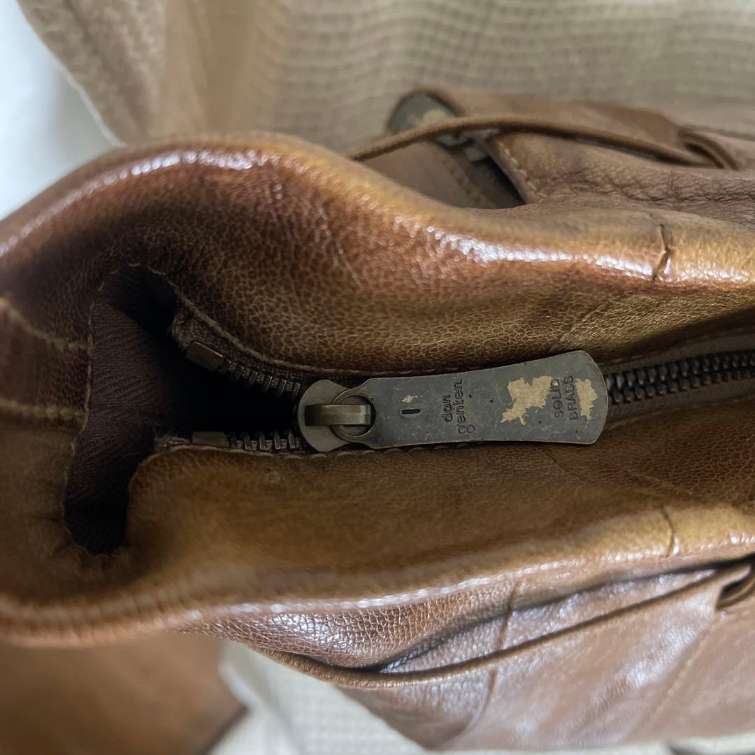 ◇ dan genten ダンゲンテン レザーショルダーバッグ ブラウン ◇